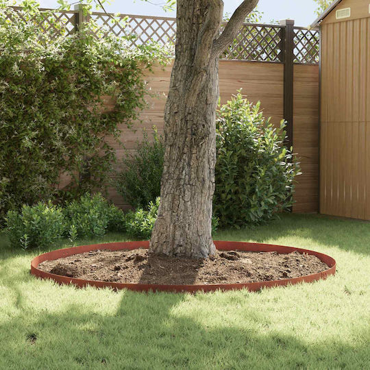 vidaXL Metal Garden Hedge in Brown Color 1m x 12cm 30 Pieces