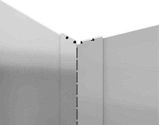vidaXL Gardă Vie De Grădină Metalică Argintie 1x1m 4 Bucăți