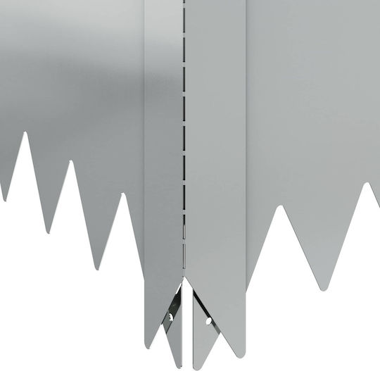 vidaXL Gardă Vie De Grădină Metalică Argintie 1x1m 4 Bucăți