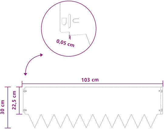 vidaXL Metallische Gartenhecke in Weiß Farbe 30cm x 1.03m 10 Stücke