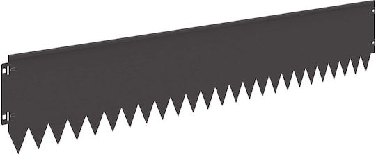 vidaXL Metallische Gartenhecke in Schwarz Farbe 20cm x 1.03m 10Stücke
