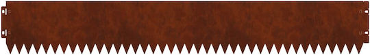 vidaXL Metal Garden Hedge in Brown Color 15cm x 1.03m 30 Pieces