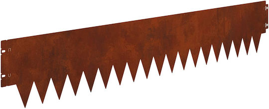 vidaXL Metallic Garden Hedge in Brown Colour 20cm x 1.03m 10 Pieces
