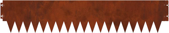 vidaXL Metallic Garden Hedge in Brown Colour 20cm x 1.03m 10 Pieces