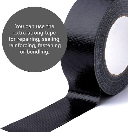 Maxko Repair Bandă Adezivă Textilă Neagră 50mx50mm