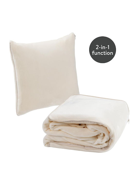 Homelevel Pătură Polar Fleece Cu Mâneci 200x150cm Ecru