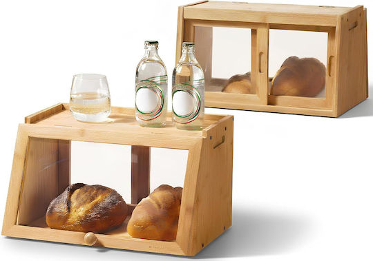 Navaris Ψωμιέρα από Bamboo Διάφανη 39.5x26x23cm
