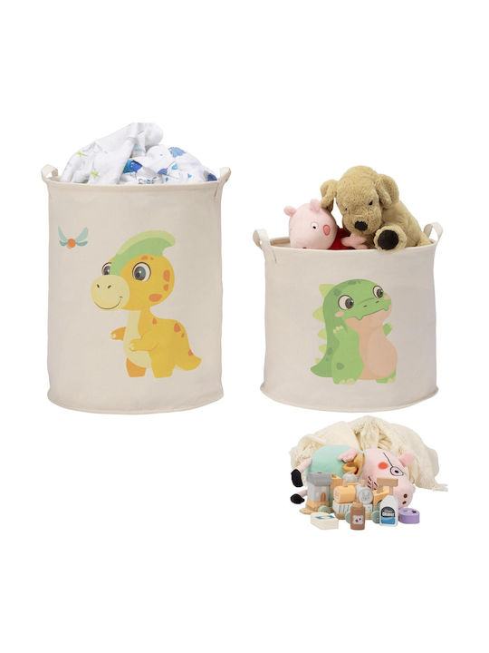 Navaris Storage Basket Fabric Green 2 Pieces