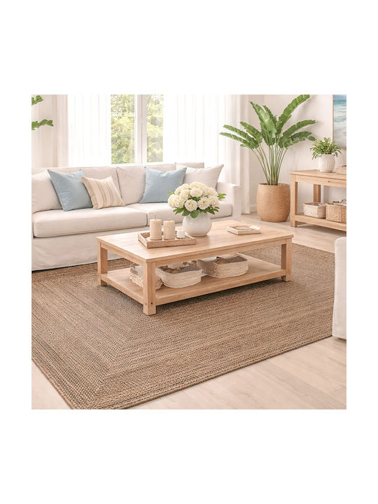 Covor Handmade Rectangular De Vară Din Iută Gri 200x290cm