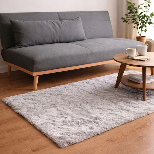 Ravelia Αντιολισθητικό Χαλί Διάδρομος Γούνινο Light Grey 80x150cm