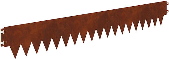 vidaXL Metallic Garden Hedge in Brown Colour 15cm x 1.03m 20 Pieces