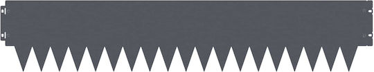 vidaXL Metallic Garden Hedge in Grey Colour 20cm x 1.03m 20 Pieces