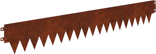 vidaXL Metallic Garden Hedge in Brown Colour 15cm x 1.03m 20 Pieces