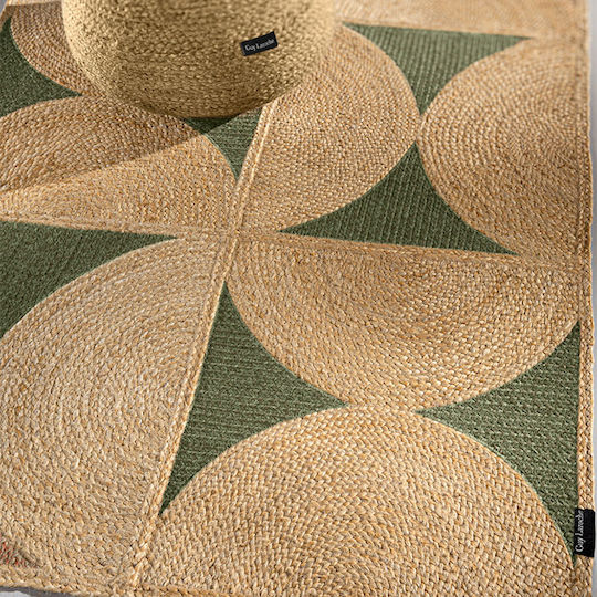 Guy Laroche Mirage Килим Пътека Лятно Време от Джута Маслинен 70x200см