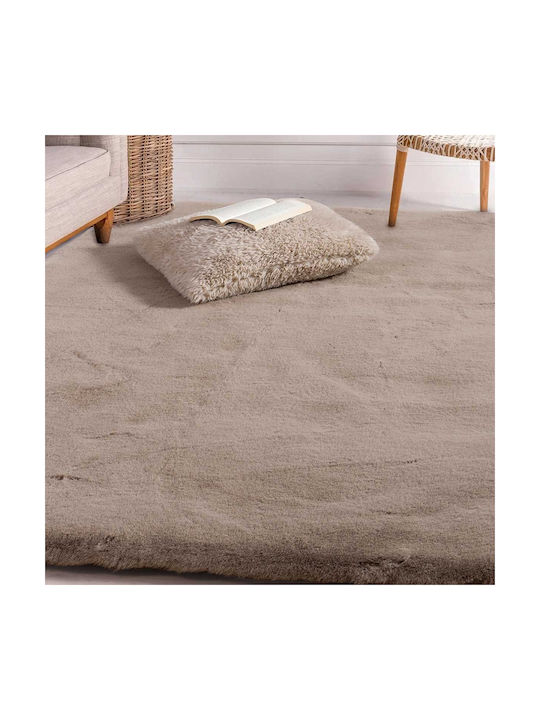 Nef-Nef Homeware Estelle Rug Rectangular Shaggy Furry Mocca