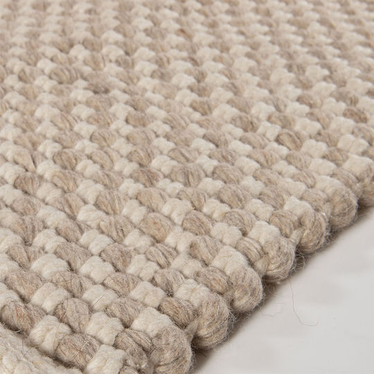 Nef-Nef Homeware Marilia Teppich Rechteckig Synthetisch,Polyester/Cotton/Leather Beige