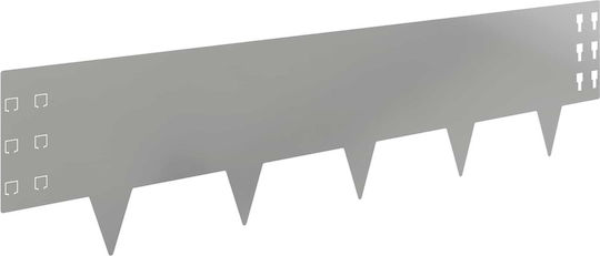 vidaXL Gardă Vie De Grădină Metalică Argintie 1m x 25cm 10 Bucăți