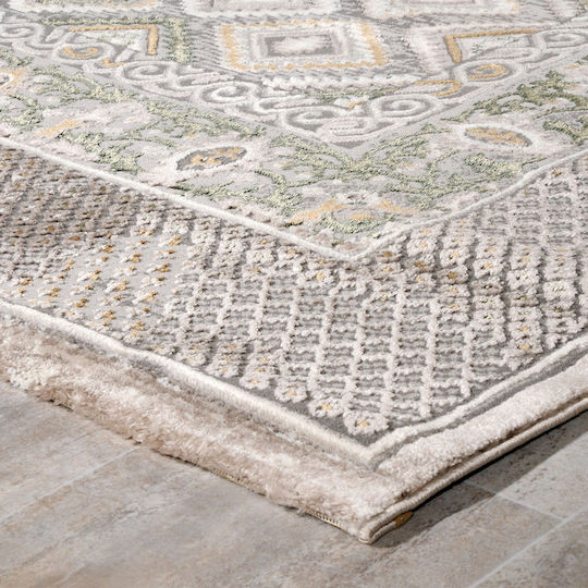 Tzikas Carpets Elements 39799-040 Teppich Rechteckig Synthetisch,Polyester/Cotton/Leather Beige / Green