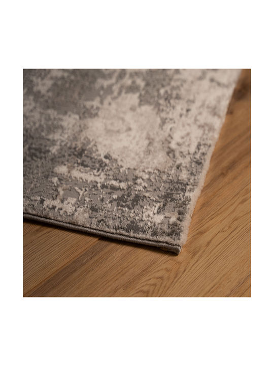 Tzikas Carpets Elements Teppich Rechteckig Synthetisch,Polyester/Cotton/Leather Black-silver
