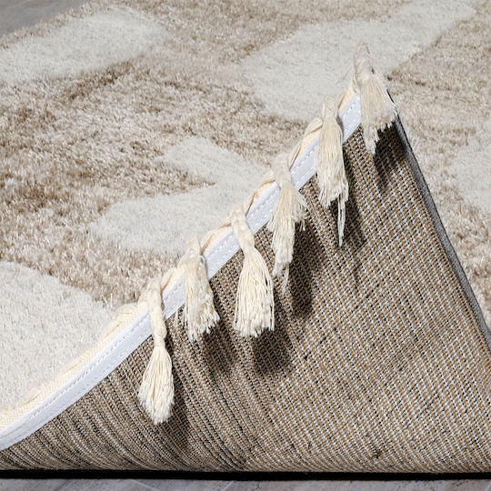 Tzikas Carpets Dolce 62564-070 Ръчно изработено Килим Правоъгълена с крошки Бежов