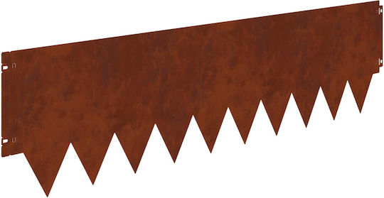vidaXL Metallic Garden Hedge in Brown Colour 1.03m x 30cm 10 Pieces
