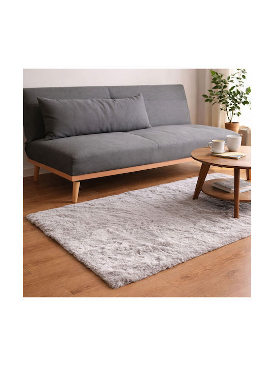 Ravelia Rutschfest Teppich Rechteckig Pelzige Light Grey