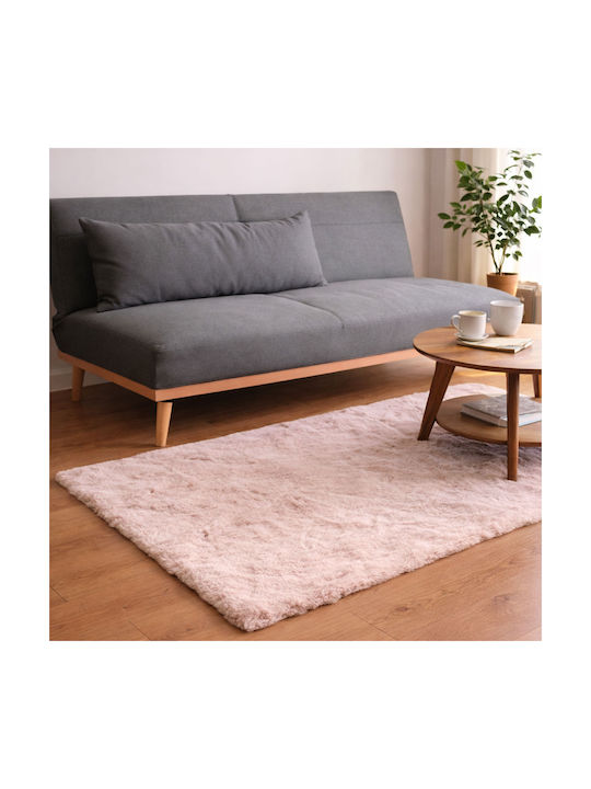 Ravelia Αντιολισθητικό Χαλί Διάδρομος Γούνινο Fluffy Pink 80x150cm
