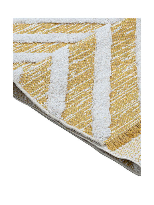 Madi Flint Χαλί Ορθογώνιο Καλοκαιρινό Βαμβακερό Yellow 130x190cm