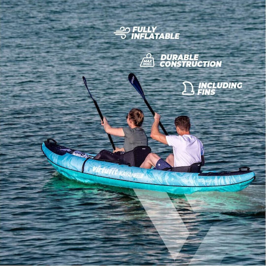 Virtufit VFW06139 Caiac Gonflabil de Mare pentru 2 Persoane Turcoaz
