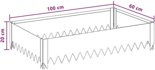 vidaXL Μπορντούρα Κήπου σε Καφέ Χρώμα 1m x 60cm 4τμχ