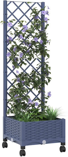 vidaXL Plastic Blue Grey Planter Box