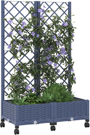 vidaXL Plastic Blue Grey Planter Box