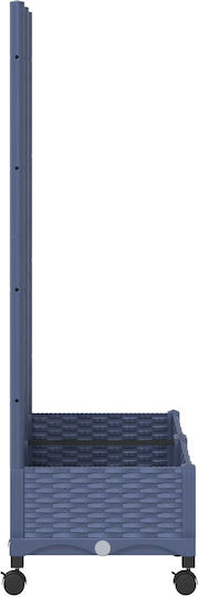 vidaXL Plastic Blue Grey Planter Box
