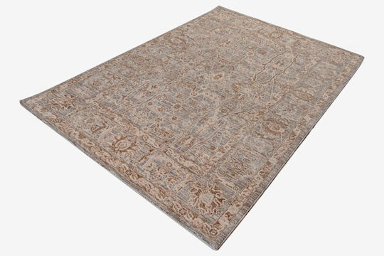 Polcarpet Lyra Teppich Rechteckig Synthetisch,Polyester/Cotton/Leather mit Fransen Brown