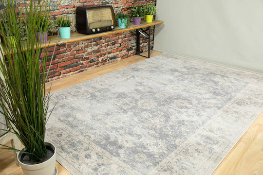 Ezzo Venice 7383acd Килим За Камина Пътека Сив 80x300cm