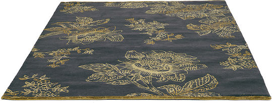 Wedgwood BC291526 Lucrat manual Covor Rectangular Din lână Grey Green Tonquin cărbune