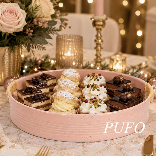 Decorative Tray Ceramic Round 24x24cm