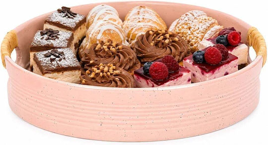 Decorative Tray Ceramic Round 24x24cm