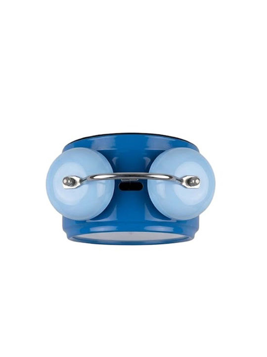 Avizar Analog Table Clock Bedroom Double Bell Elegant Blue