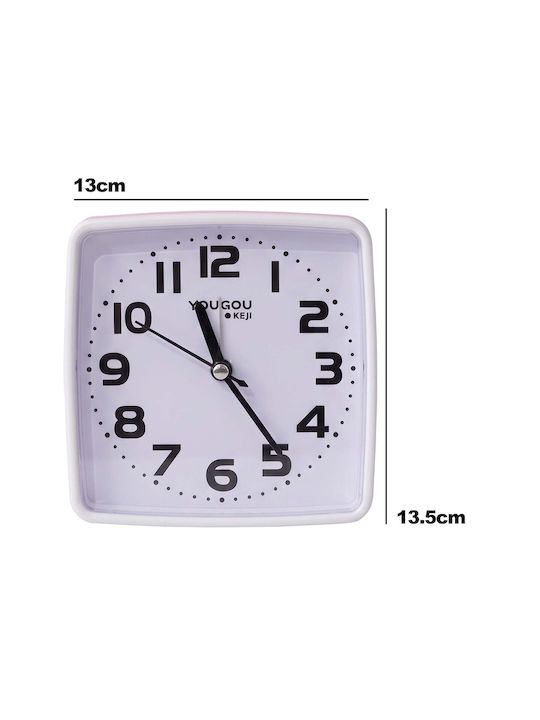 Avizar Table Clock Bedroom 13cm Clear Precise Time Display Pink