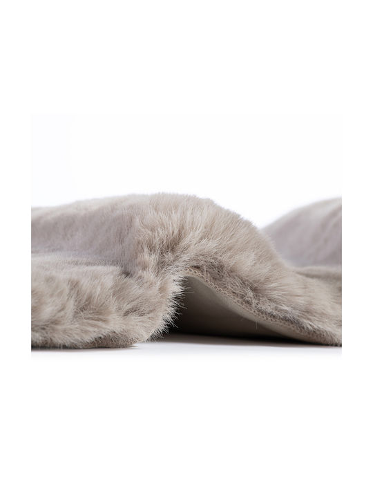 Nef-Nef Homeware Estelle Rug Rectangular Shaggy Furry Ecru