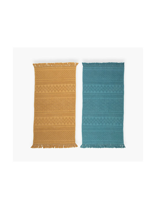 Nef-Nef Homeware Klodia Χαλί Ορθογώνιο Βαμβακερό Dusty Blue 70x140cm