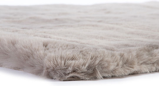 Nef-Nef Homeware Estelle Rug Rectangular Shaggy Furry Ecru