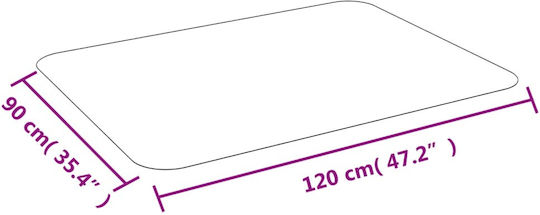 vidaXL Protecție Pardoseală Birou 120x90cm 240670
