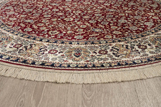 Newplan Sonia 553/301220 R Teppich Rechteckig Synthetisch,Polyester/Cotton/Leather mit Fransen Bordeaux