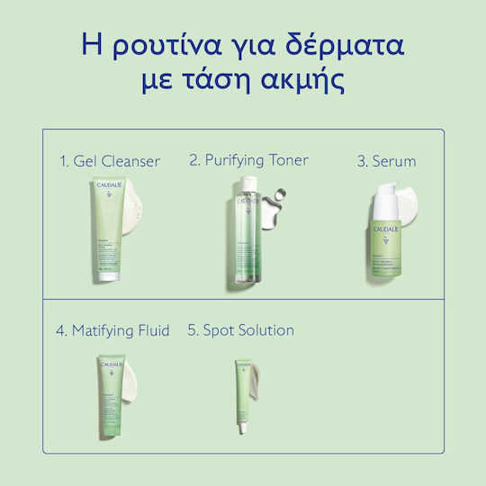 Caudalie Vinopure Ρυθμιστική Λεπτόρρευστη Κρέμα Προσώπου κατά των Ατελειών 60ml