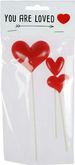 Decorative Heart On A Stick Valentine's Day 3pcs
