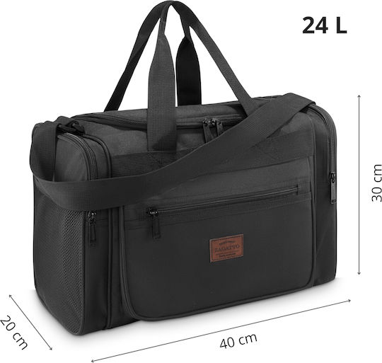 Zagatto Geantă Voiaj 24l Neagră Textilă M40xL20xÎ25cm