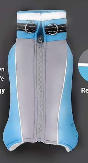 Hundemäntel Fleece Wasserdicht Winddicht Blau Mittel