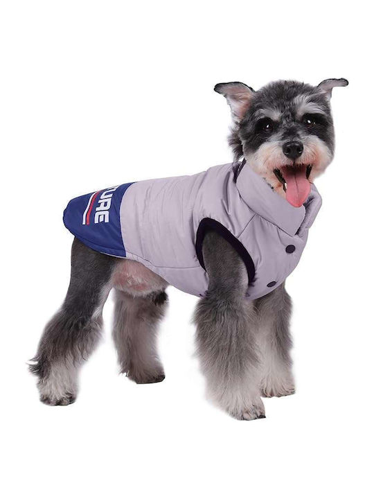 Μπουφάν Σκύλου Fleece / Αδιάβροχο Γκρι Small / Medium / Large